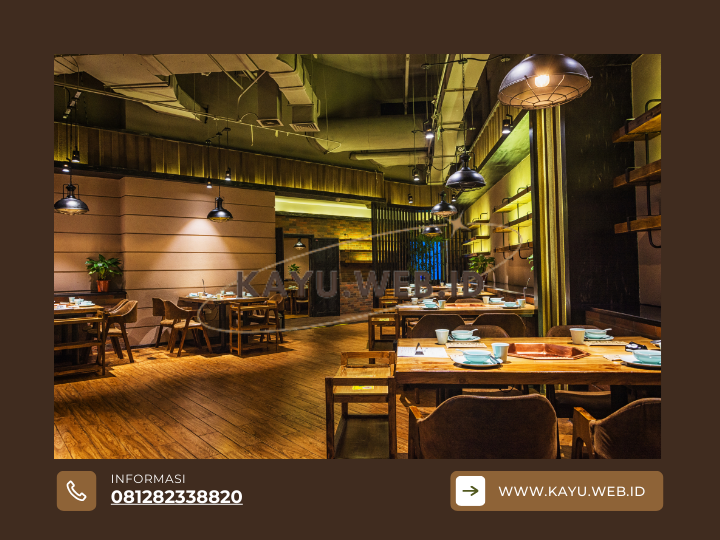 Desain Interior Kekinian dengan Kayu Meranti yang Elegan & Kokoh